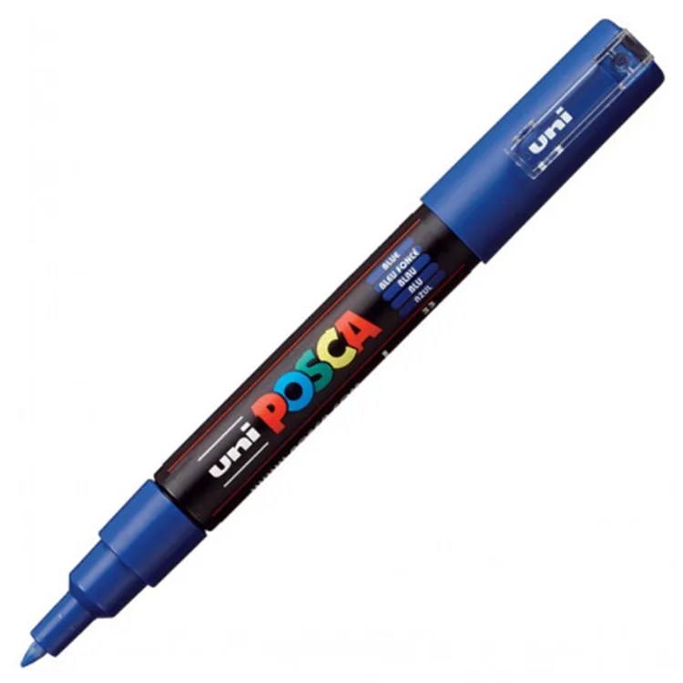 UNİ POSCA SU BAZLI POSTER MARKER 0.7 MAVİ PC-1M