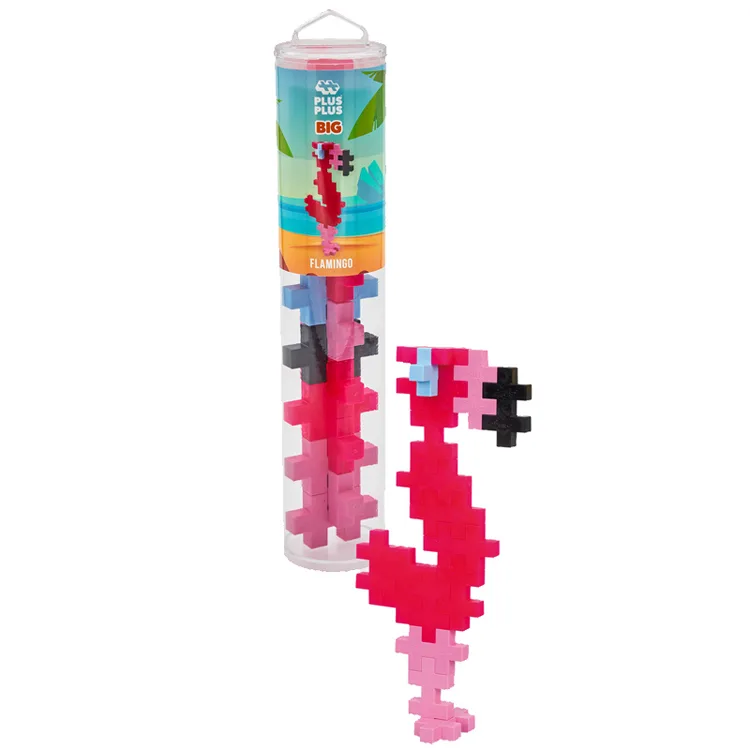 PLUS-PLUS 3408 FLAMINGO MİX BÜYÜK BLOK PUZZLE YAPI SETİ 15 PARÇA TÜP