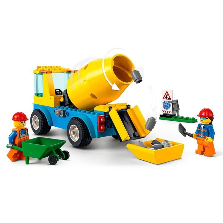 LEGO 60325 CİTY ÇİMENTO MİKSER KAMYONU 85 PARÇA 4+