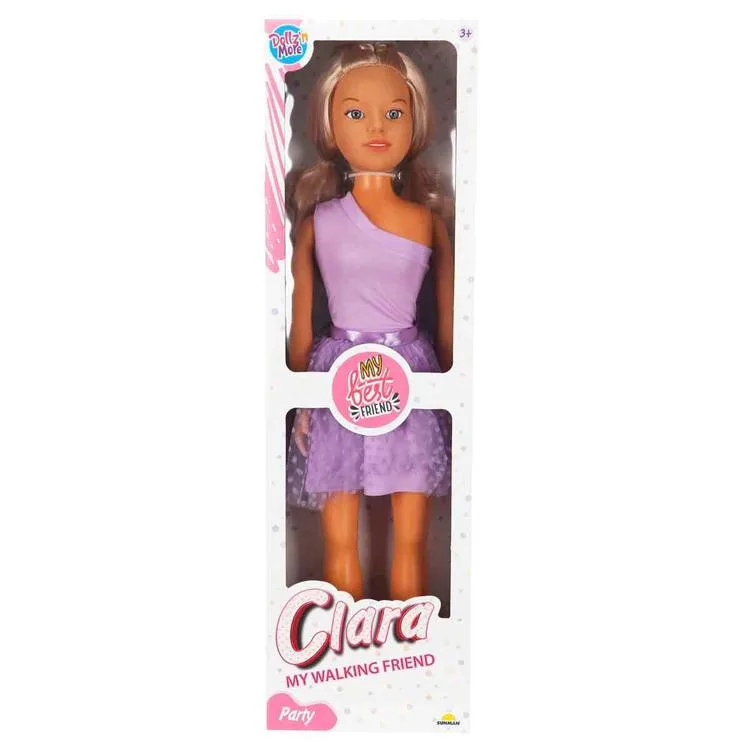 SUNMAN S00003532 DOLLZ'IN MORE YÜRÜYÜŞ ARKADAŞIM CLARA PARTY BEBEK 80cm. - TEKLİ 3+