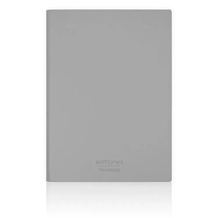 VICTORIA'S JOURNALS 1027 SOFTTONS ESNEK KAPAK B5 17x25cm 80gr. 128 YP. KREM KARELİ DEFTER PASTEL GRİ