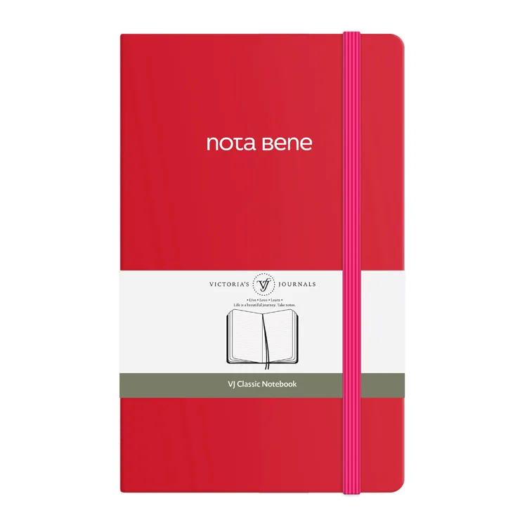 VICTORIA'S JOURNALS NOTE BENE 9226 CLASSIC NOTEBOOK SERT KAPAK 13x21cm 70gr.400 SYF. ÇİZGİLİ DEFTER FUŞYA