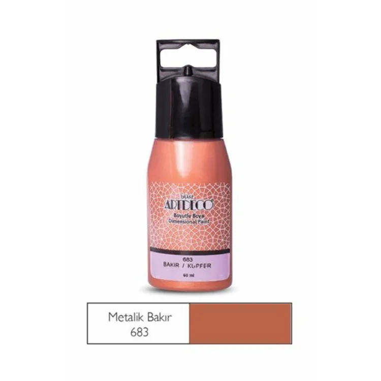 ARTDECO METALİK BOYUTLU BOYA 60 ml BAKIR 683