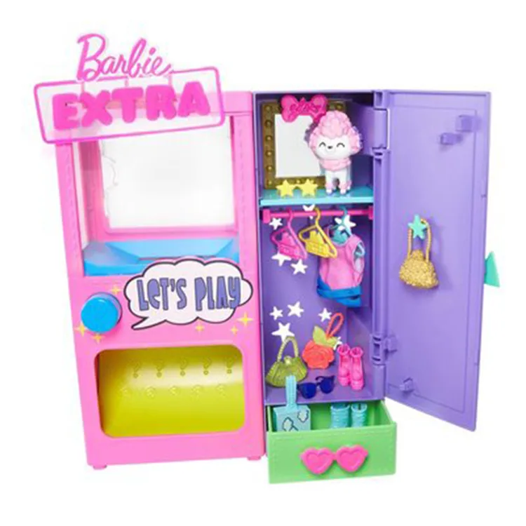 MATTEL HFG75 BARBIE EXTRA LET'S PLAY KIYAFET OTOMATI OYUN SETİ