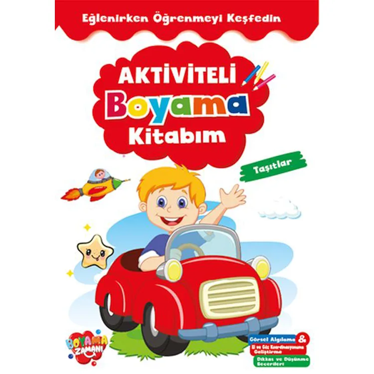AKTİVİTELİ BOYAMA KİTABIM TAŞITLAR