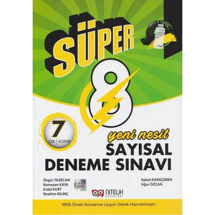 NİTELİK 8. SINIF YENİ NESİL SÜPER SAYISAL 7 DENEME SINAVI