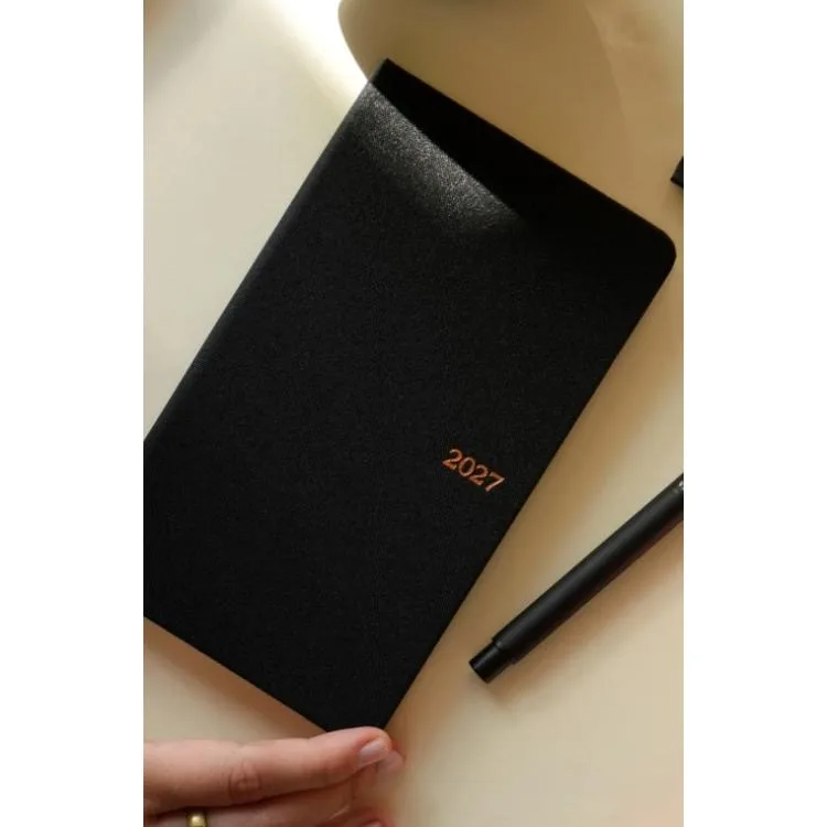 VICTORIA'S JOURNALS 226-4062 10x17 cm CANVAS 100 GR HAFTALIK AJANDA - SİYAH
