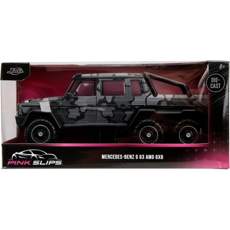 SİMBA JADA 3293023 PİNK SLIPS 1:24 MERCEDES BENZ G63 AMG 6X6 DIE CAST ARABA 8+