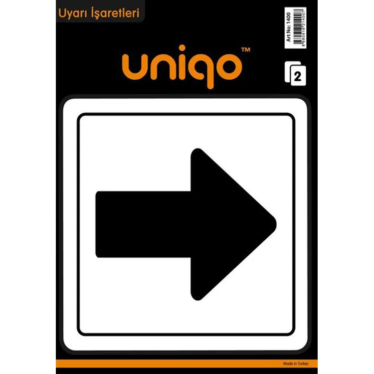 CREA UNIQO UYARI ETİKETİ - ÇOK YÖNLÜ OK 2'Lİ 1400
