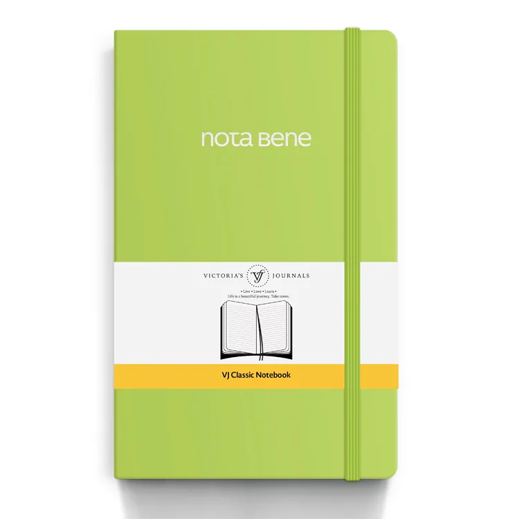 VICTORIA'S JOURNALS NOTE BENE 9233 CLASSIC NOTEBOOK ESNEK KAPAK 13x21cm 70gr.400 SYF. ÇİZGİLİ DEFTER SARI
