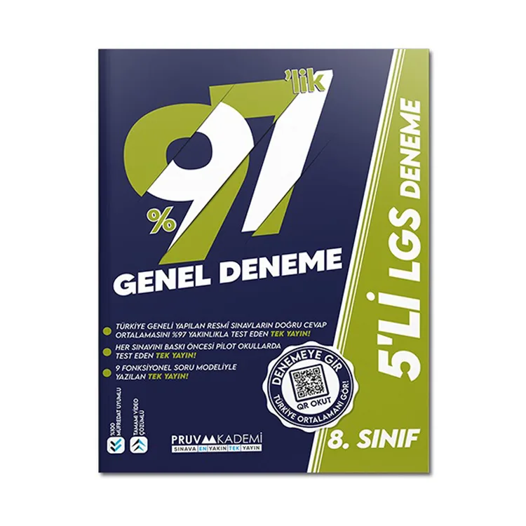 PRUVA AKADEMİ 8.SINIF 5'Lİ GENEL DENEME