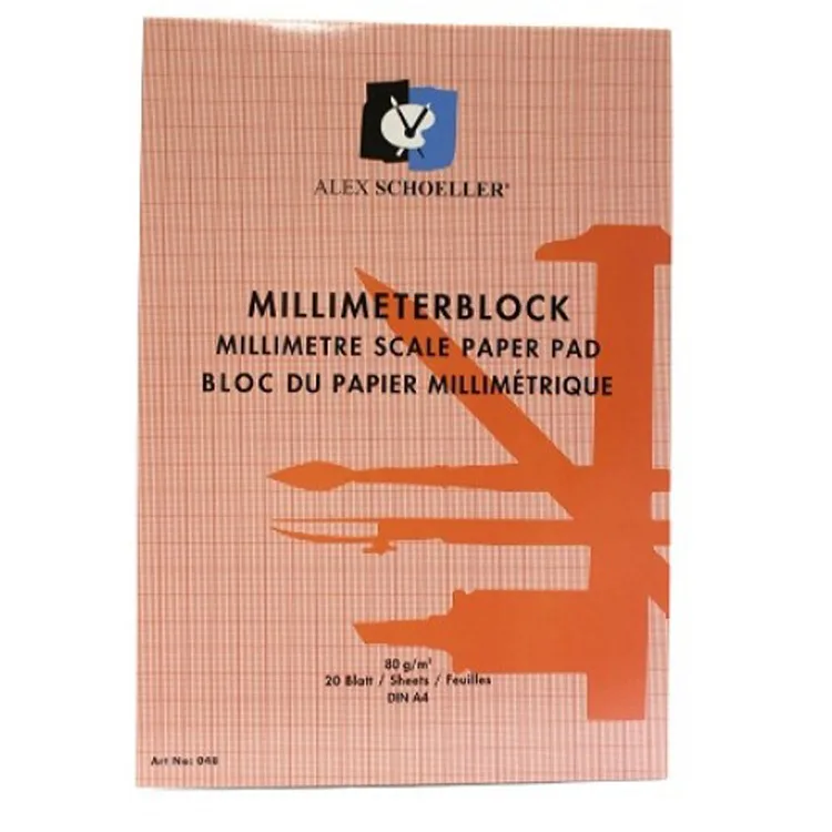 ALEX MİLİMETRİK BLOK 80GR. A3 20 YAPRAK KIRMIZI
