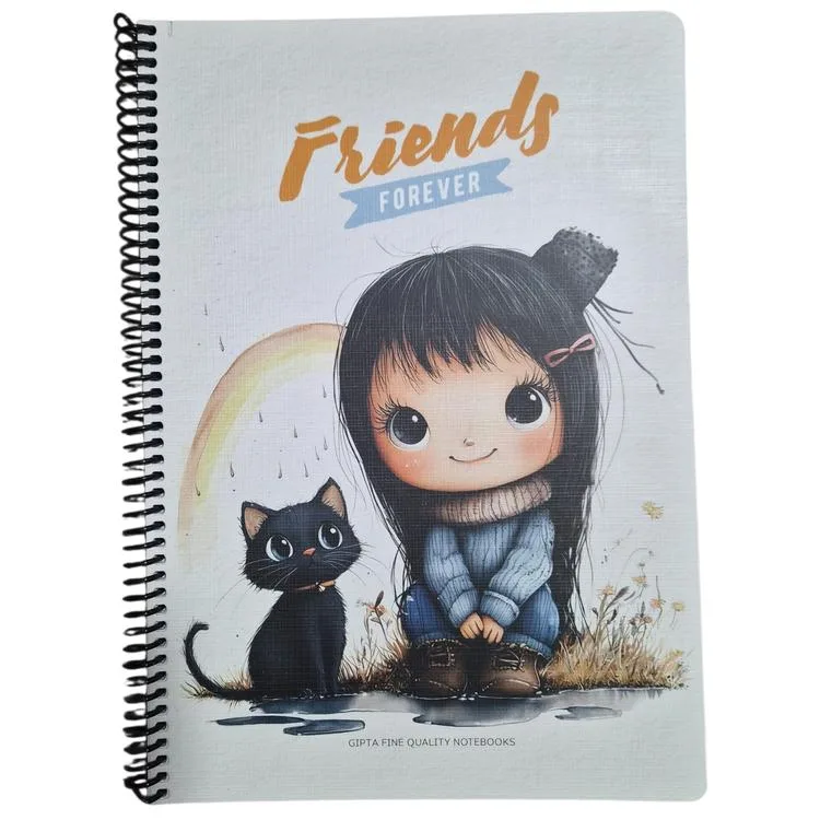 GIPTA FRIENDS FOREVER SPİRALLİ LX KARTON KAPAK A4 80YP. ÇİZGİLİ DEFTER 8384 - TEKLİ