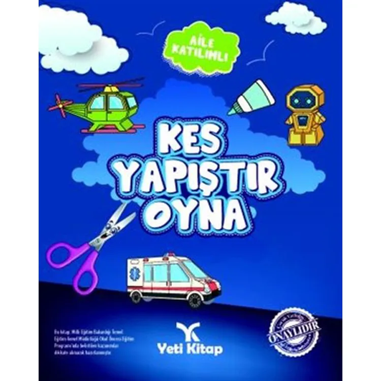 AİLE KATILIMLI KES YAPIŞTIR OYNA - MAVİ KİTAP
