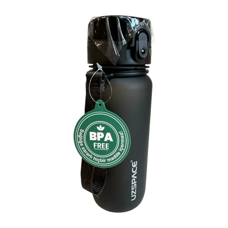 UZSPACE MATARA TRITAN SOFT TOUCH 3037 650 ML SİYAH