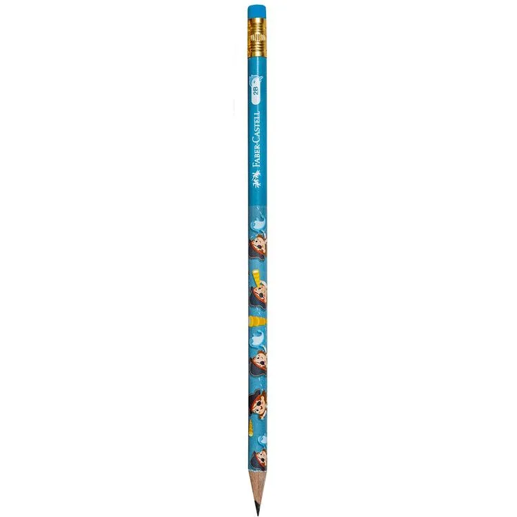 FABER CASTELL PIRATES SİLGİLİ YUVARLAK KURŞUN KALEM 2B 5244000088 - TEKLİ
