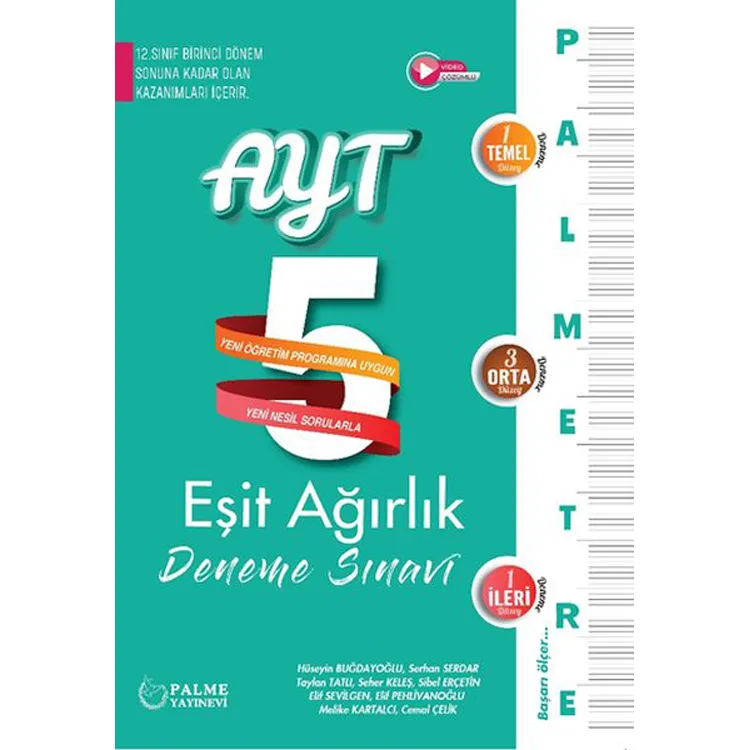 PALME PALMETRE AYT EŞİT AĞIRLIK 5 DENEME SINAVI
