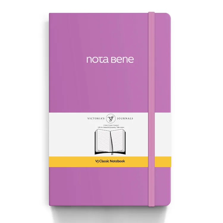VICTORIA'S JOURNALS NOTE BENE 9231 CLASSIC NOTEBOOK ESNEK KAPAK 13x21cm 70gr.400 SYF. ÇİZGİLİ DEFTER PEMBE
