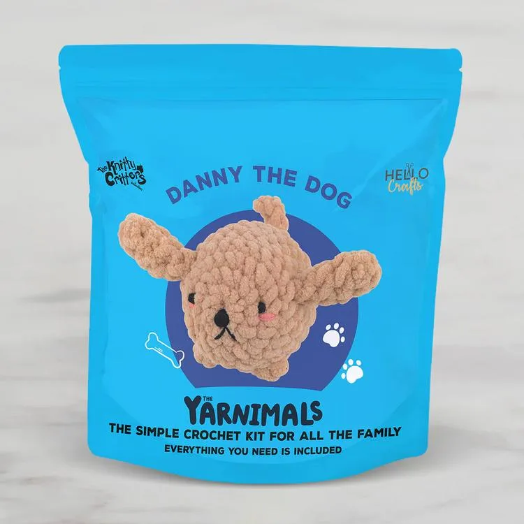 HELLO CRAFTS YN004 THE YARNIMALS CROCHET AMIGURUMI ÖRGÜ KİTİ - KÖPEK DANNY THE DOG (1 SET)