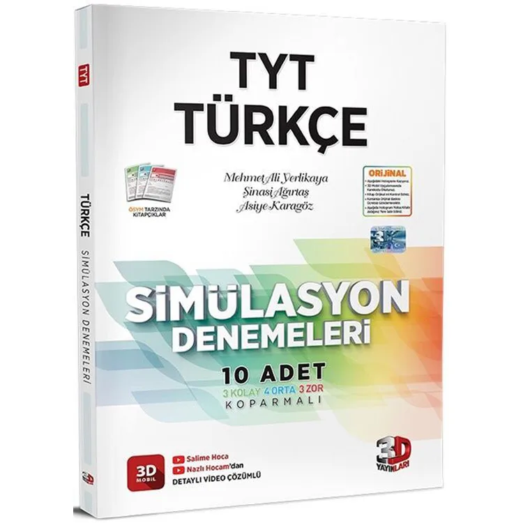 3D TYT TÜRKÇE SİMÜLASYON 10'LU DENEMELERİ