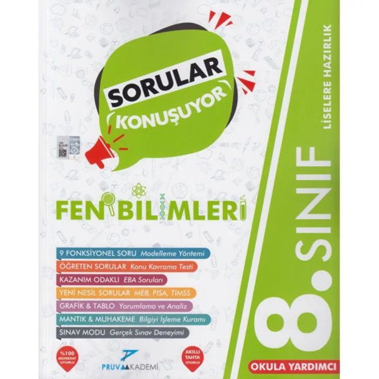 PRUVA 8.SINIF FEN BİLİMLERİ SORULAR KONUŞUYOR SORU BANKASI