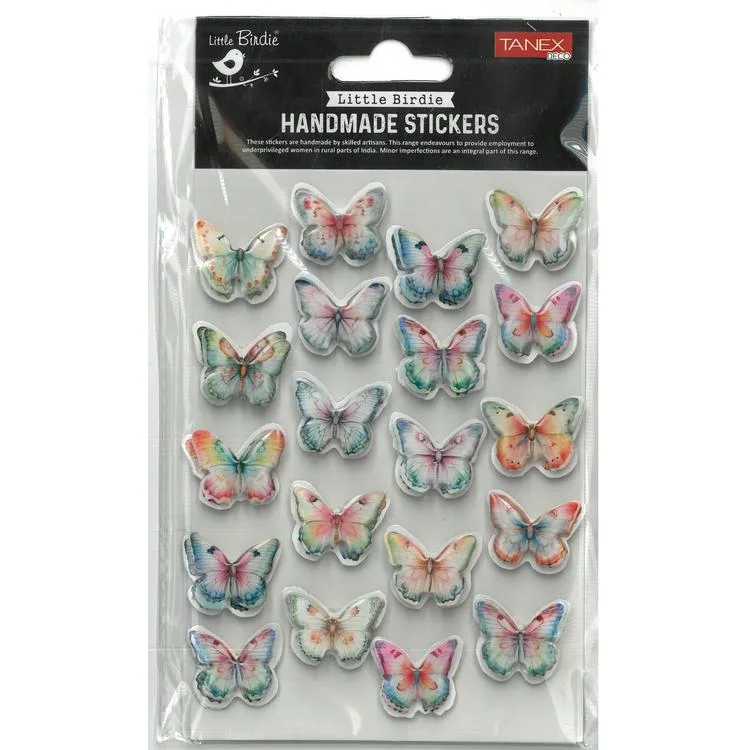 TANEX HANDMADE TNX-28011 DEKORATİF ETİKETLER - SİLİKON KELEBEK SERİSİ STICKER - TEKLİ