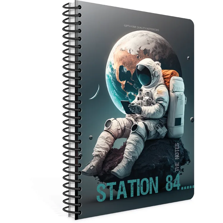 GIPTA STATION SPİRALLİ KARTON KAPAK A4 80YP. KARELİ DEFTER 7180 - TEKLİ