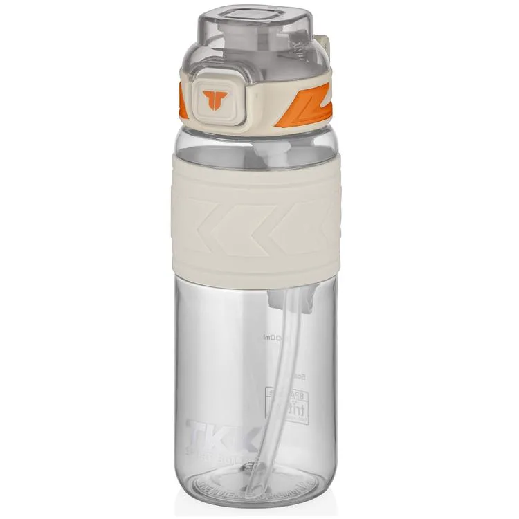 VAGONLİFE T1019 TKK SİLİKON TUTMA GÖVDE TRİTAN PİPETLİ MATARA 600ml BEYAZ