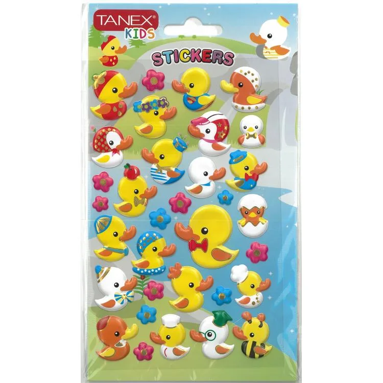 TANEX KIDS TNX-26159 3D PUFFY - KABARTMALI SEMPATİK ÖRDEKLER SERİSİ - 1 ADET