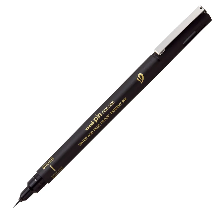 UNİ DRAWING PİN BR-500EF EXTRA FINE LİNE FIRÇA UÇLU KALEM SİYAH