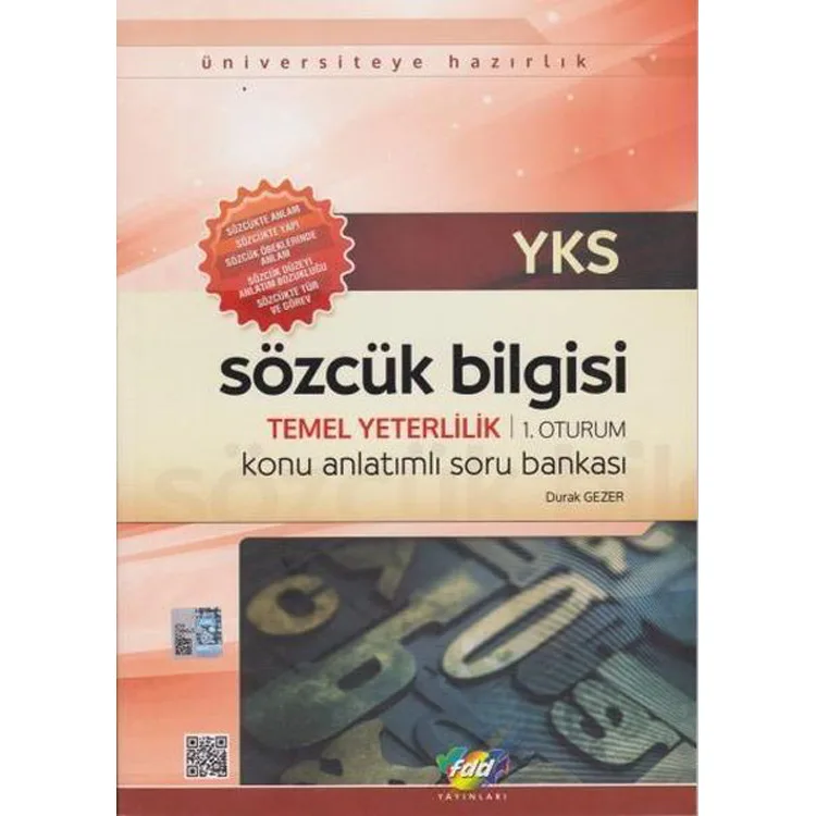 FDD YKS-TYT SÖZCÜK BİLGİSİ KONU ANLATIMLI SORU BANKASI 1. OTURUM