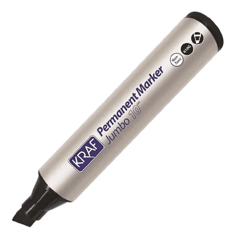 KRAF PERMANENT JUMBO MARKER 10MM 610G SİYAH