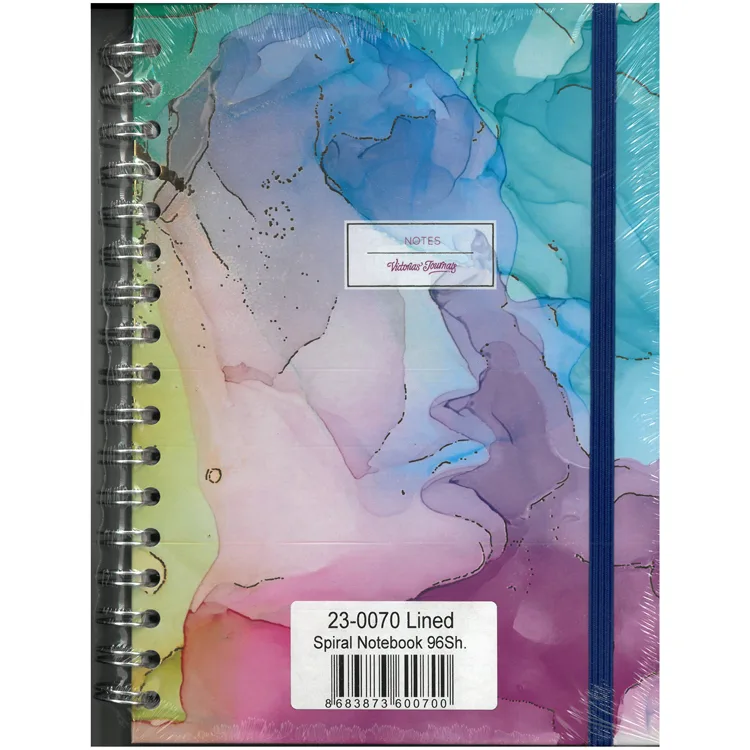 VICTORIA'S JOURNALS 0070 NOTES 17x24cm SPİRALLİ SERT KAPAK 90gr. 96YP. ÇİZGİLİ DEFTER
