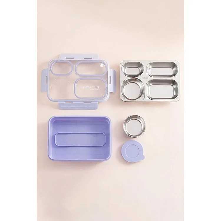 UZSPACE VGN-7099 4 BÖLMELİ PASLANMAZ ÇELİK YEMEK KABI - LUNCH BOX 800 ML