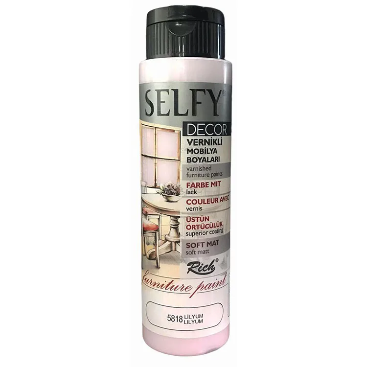 RİCH SLF-500-5818 SELFY DECOR VERNİKLİ AKRİLİK BOYA 500cc.LİLYUM