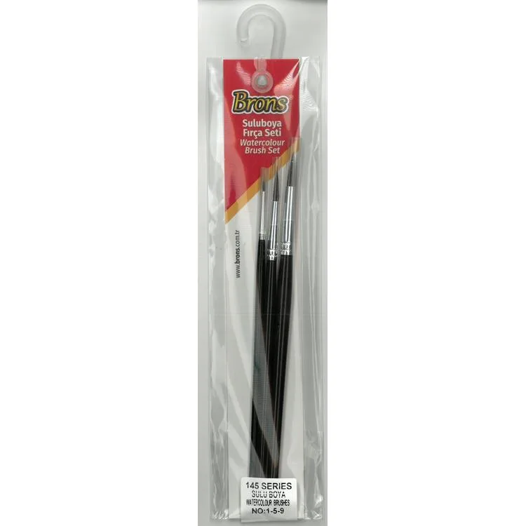 BRONS BR-671 SULU BOYA FIRÇA SETİ 3'LÜ TEK SET 145/1-5-9