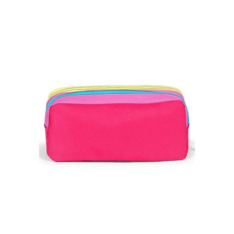 CORAL HIGH 22144 KIDS NEON MERCAN FASHION GİRL DESENLİ İKİ BÖLMELİ KALEM ÇANTASI