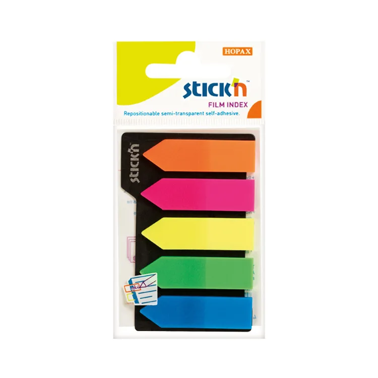 GIPTA STICKN 45X12 NEON 5 RENK YAPIŞKANLI OK FİLM AYRAÇ 25 YP.