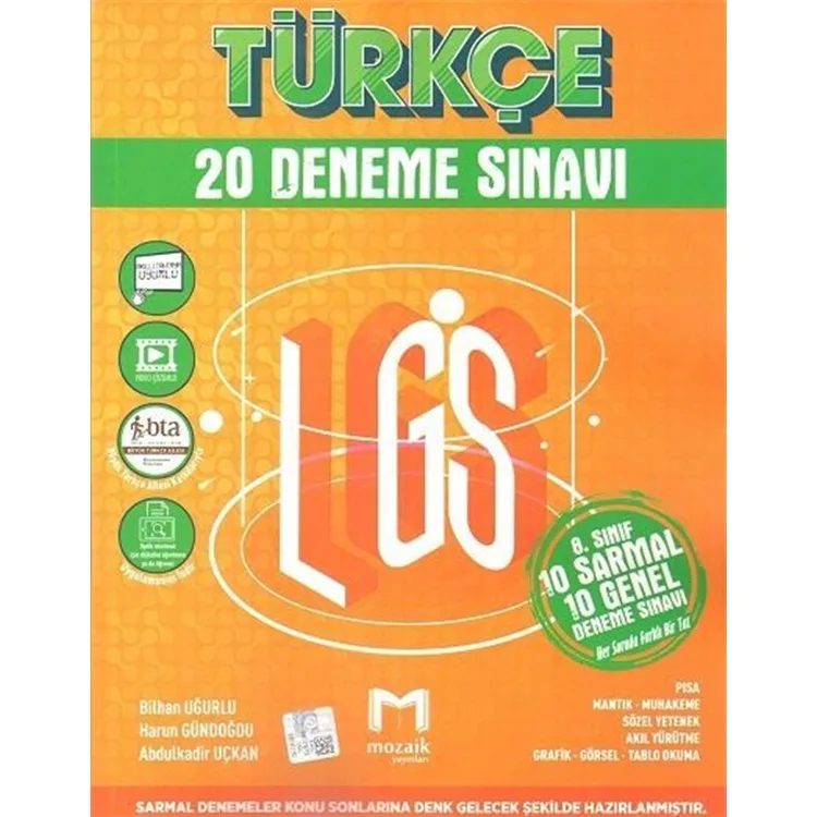 MOZAİK YAYINLARI 8. SINIF TÜRKÇE 20 Lİ DENEME