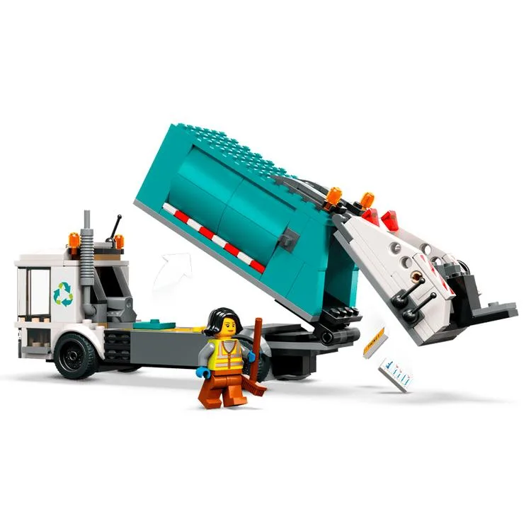 LEGO 60386 CİTY GRİ DÖNÜŞÜM KAMYONU 261 PARÇA 5+