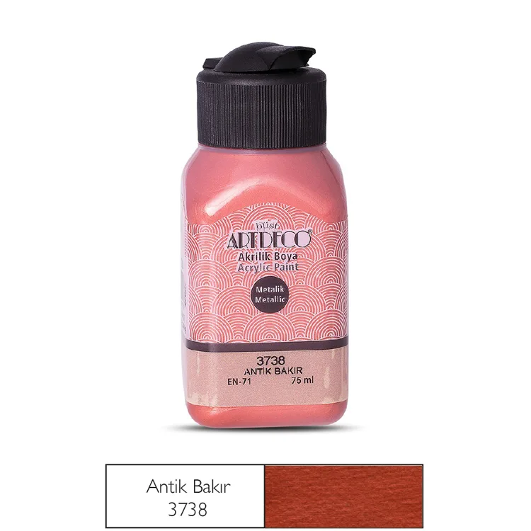 ARTDECO 3738 METALİK AKRİLİK BOYA 75 ML. ANTİK BAKIR