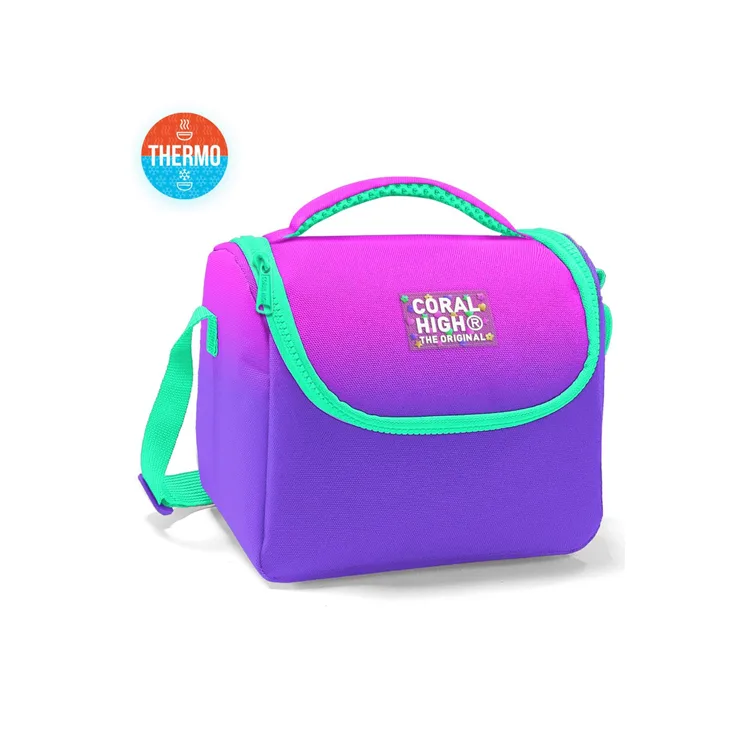 CORAL HIGH 11762 KIDS PEMBE MOR RENK GEÇİŞLİ THERMO BESLENME ÇANTASI