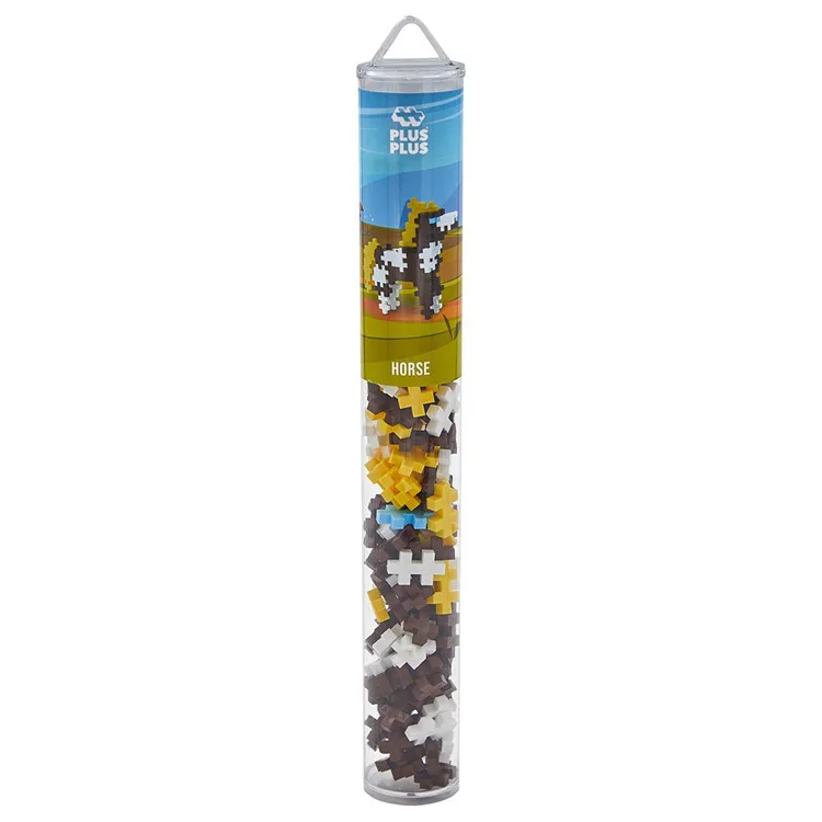 PLUS-PLUS 4116 HORSE MİNİ MİX BLOK PUZZLE YAPI SETİ 100 PARÇA TÜP
