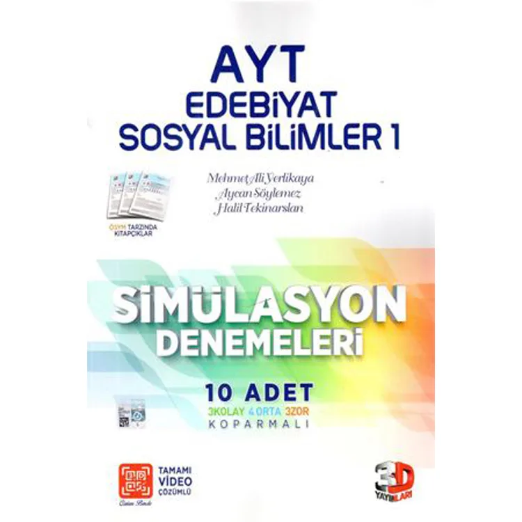 3D AYT EDEBİYAT SOSYAL BİLİMLER 01- SİMÜLASYON 10'LU DENEMELERİ