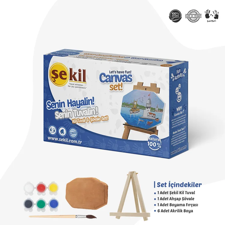 ŞEKİL KLTVL KİL TUVAL & ŞÖVALE SETİ