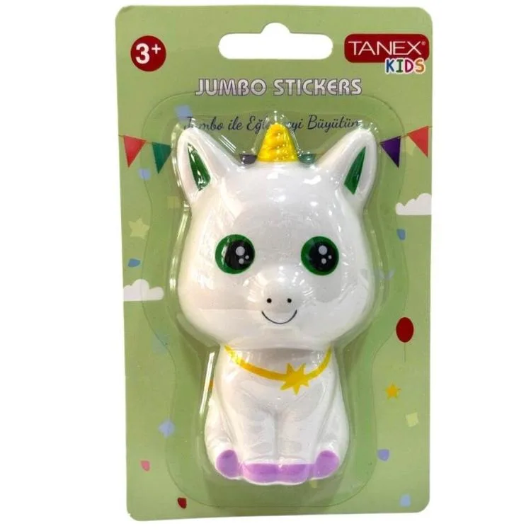 TANEX KIDS TNX-2701701 JUMBO STICKER - SQUISHY JUMBO PUFFY SEVİMLİ UNICORN - 1 ADET