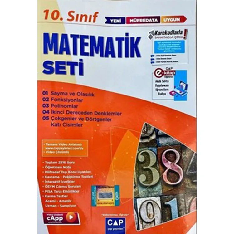 ÇAP YAYINLARI 10.SINIF ANADOLU MATEMATİK SETİ 2023