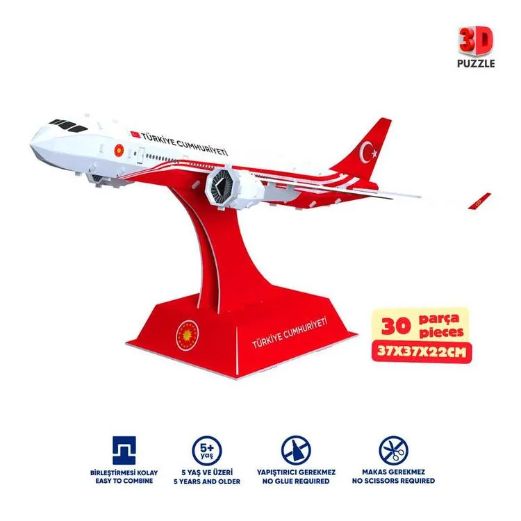 BAL 55117 3D MAKET ATA UÇAĞI/ AIRPLANE MODEL 30 PARÇA 5+