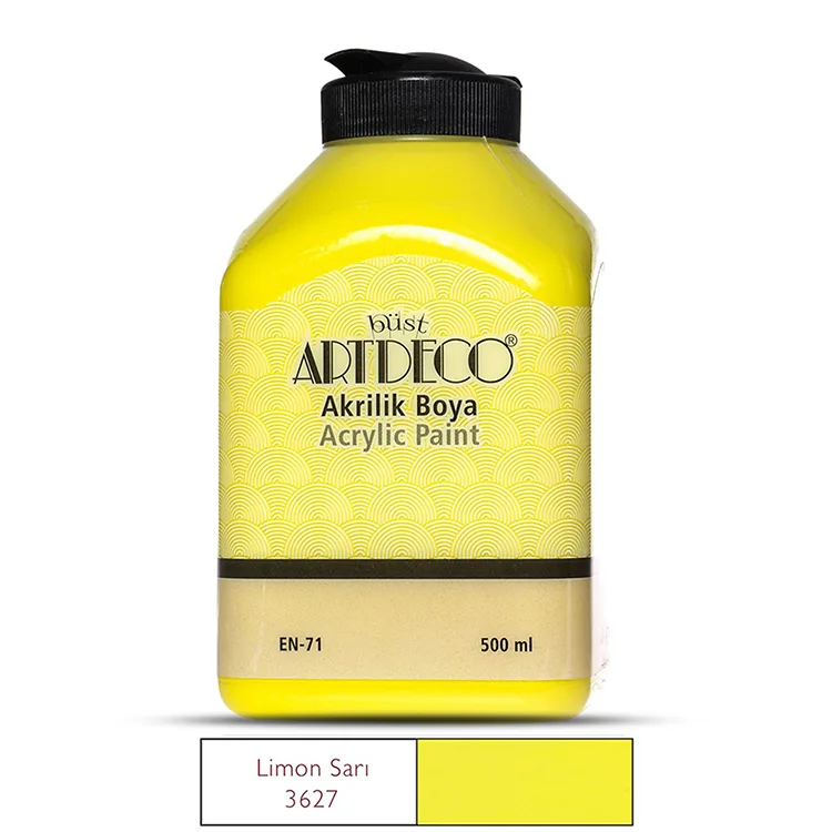 ARTDECO 070L-3627 AKRİLİK BOYA 500 ML. LİMON SARI