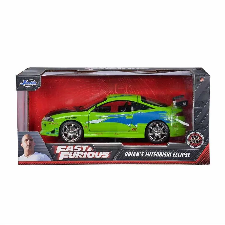 SİMBA JADA 3203007 FAST & FURIOUS 1:23 BRIAN'S MITSUBISHI ECLIPSE DIE CAST METAL ARABA KUTULU 8+